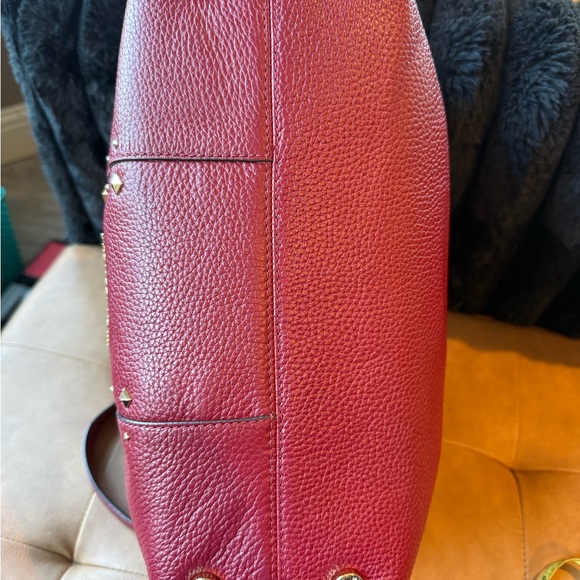 Michael Kors Burgundy Studded shoulder bag - Picture 10 of 14